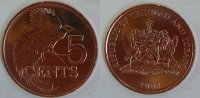 5 центов Тринидад и Тобаго (1990-2010) UNC KM# 30 