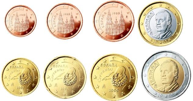 Набор евромонет 1,2,5,10, 20, 50 центов 1,2 евро Испания (2006) UNC
