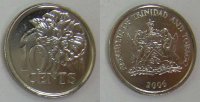 10 центов Тринидад и Тобаго (1990-2008) UNC KM# 31