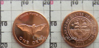 1 цент "Летучая лисица" Федеративные Штаты Микронезии (2012) UNC KM# NEW