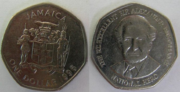 1 доллар Ямайка (1996-2005) XF KM 164