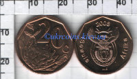 20 центов "iNingizimu Afrika" Южно-Африканская Республика (2007) UNC KM# 342