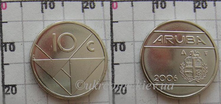 10 центов Аруба (1986-2012) UNC KM# 2