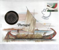 25 эскудо Революция гвоздик Португалия (1984) UNC KM# 623 (В конверте с маркой)