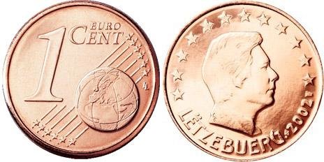 1 евроцент Люксембурга (2008) UNC KM# 75 