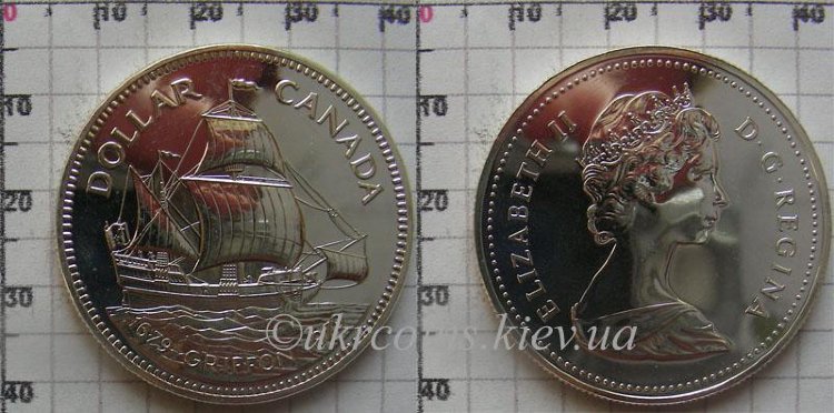 1 доллар Канады "Парусное судно "Гриффон"" (1979) UNC KM# 124