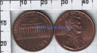 1 цент США (1990) VF-XF KM# 201b