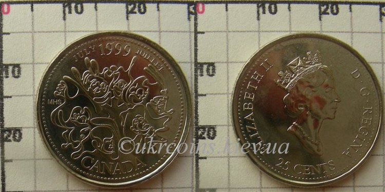 25 центов "Июль" Канада (1999) UNC KM# 348