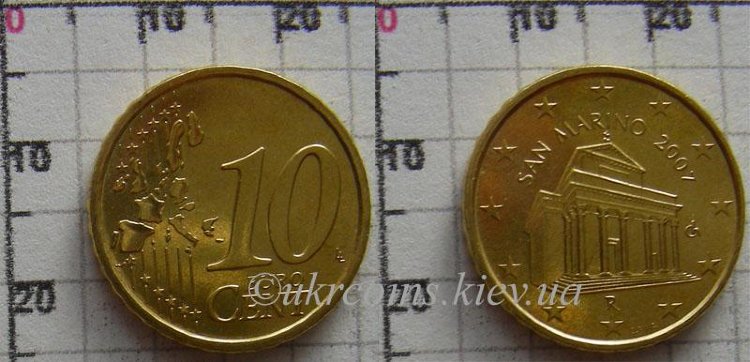 10 евроцентов Сан-Марино (2006) UNC KM# 443