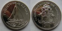 25 центов Багамские острова (2000-2005) UNC KM# 63.2 
