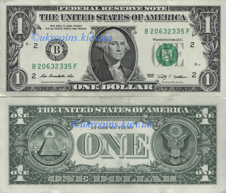 1 доллара США  (2009) UNC US-515