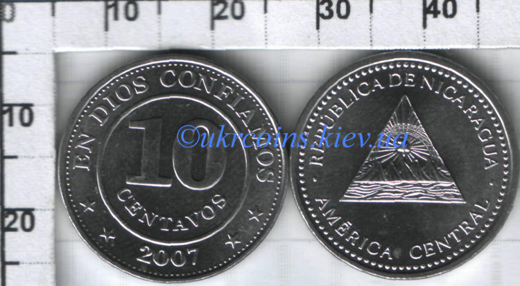 10 центаво  Никарагуа (2007) UNC KM# 105