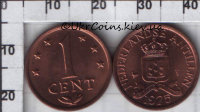 1 цент Нидерландских Антильских островов (1970-1978) UNC KM# 8