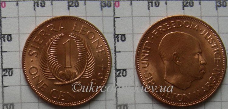 1 цент Сьерра Леоне (1964) XF KM# 17  
