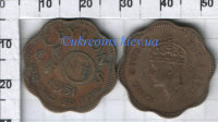 10 центов Британский Цейлон Георг VI (1951) XF KM# 121
