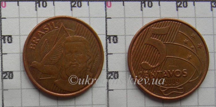 Brazil 5 centavo 2009.jpg 5 сентаво Бразилия (1998-2010) XF KM# 648
