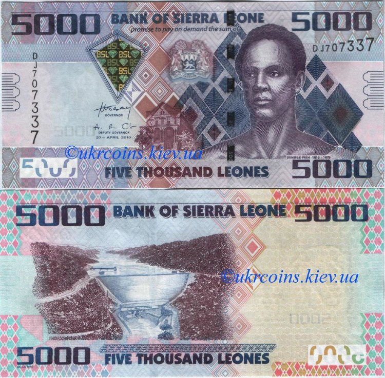 5000 леоне Сьерра-Леоне (2010) UNC SL-NEW