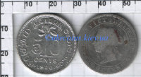 50 центов Британский Цейлон "Виктория" (1892-1990) VF KM# 96