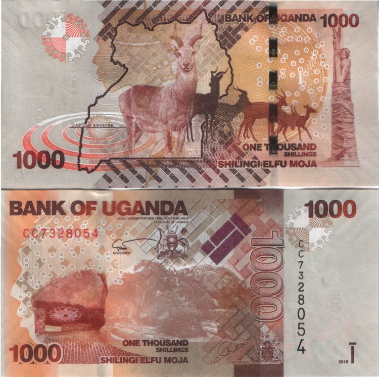 1000 шиллингов Уганда (2015) UNC UG-NEW