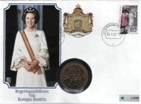 Жетон  "Королева Биатрикс" 1992 Нидерланды (В конверте с маркой)
