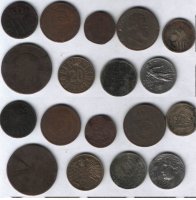 Набор монет с дефектами (9 монет)Состояние F №2