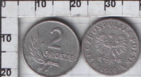 2 гроша Польская народная Республика (1949) VF-XF Y# 40