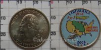 25 центов США "Луизиана" (2002) UNC KM# 333 P Цветная 