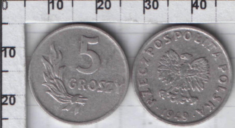 2kfwk.jpg 5 грошей Польская Народная Республика (1949) XF Y# 41a