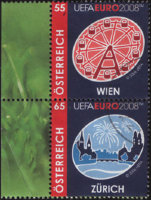 Почтовая марка Австрии "Евро 2008" (2006)