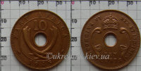 10 центов  Британская Восточная Африка George VI (1942-1945) VF KM# 26.2