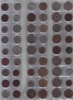 Набор монет в ластиковом листе (54 монет) #1