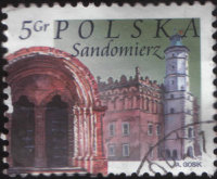 Почтовая марка Польши "Сандомиеж"