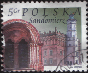 Почтовая марка Польши "Сандомиеж"