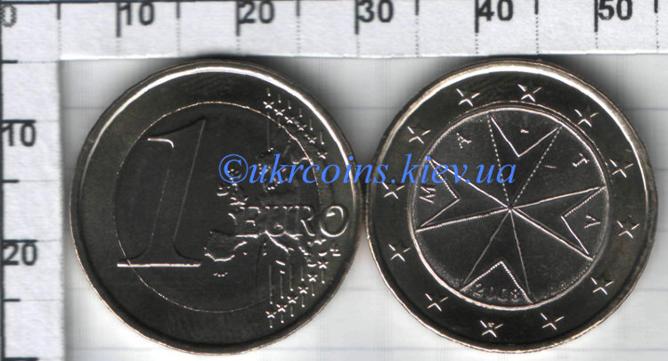 1 евро Мальта (2008) UNC KM# 131