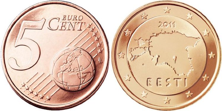 5 евроцентов Эстония (2011) UNC KM# 63