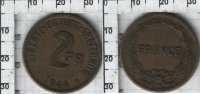 2 франка Франция (1944) XF KM# 905