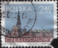 Почтовая марка Польши "Честов"