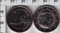 1 евро Латвии (2014) UNC KM# 156
