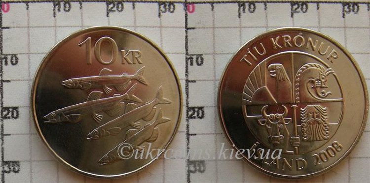 10 крон Исландия (1999-2008) UNC KM# 29.1a