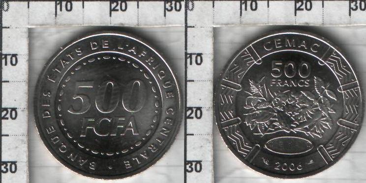 500 франков Центрально-Африканская Республика (2006) UNC KM# 22
