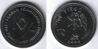 10 шиллингов Сомалиленд "Дева — шестой знак зодиака" (2006) UNC KM# 14
