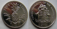5 центов Багамские острова (1974-2005) UNC KM# 60 