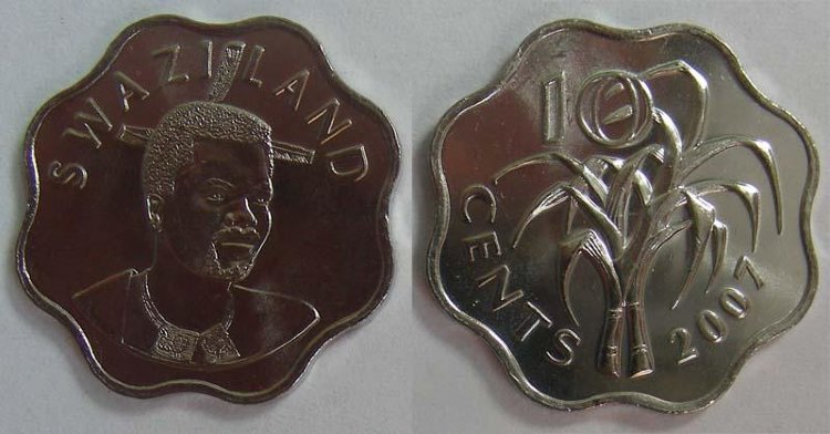 10 центов Свазиленд (1995-2009) UNC KM# 49