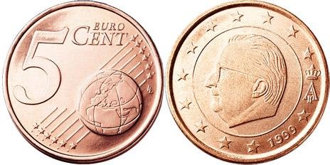 5 евроцентов  Бельгия (2004) UNC KM# 226 