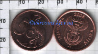 5 центов "uMzantsi Afrika" Южно-Африканская Республика (2008) UNC KM# 497