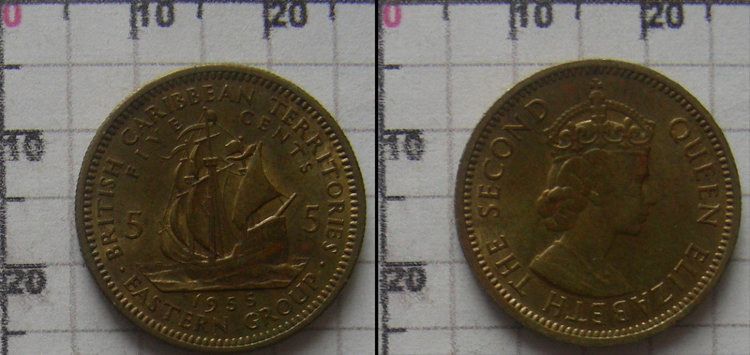 5 центов Восточно-Карибские Штаты (1955-1965) XF KM# 4