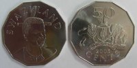 50 центов Свазиленд (2005-2007) UNC KM# 52