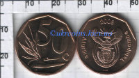 50 центов "Afurika Tshipembe" ЮАР (2008) UNC KM# 500