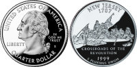25 центов США "Нью-Джерси" (1999) UNC KM# 295 P