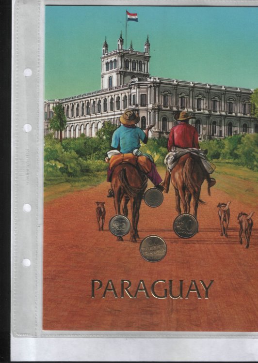 Набор Парагвая из 4 монет. В пластиковой упаковке (1992-1998) UNC